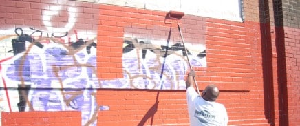 Graffiti removal by Brightside St. Louis