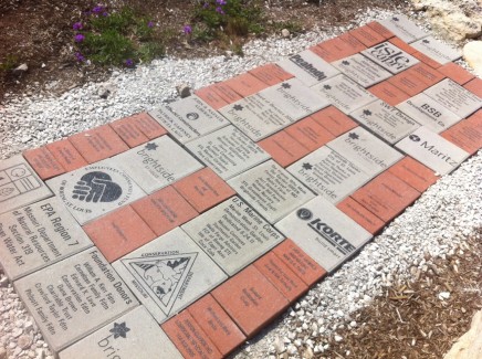 Landscaping bricks at Brightside St. Louis